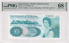 Saint Helena, 5 Pounds, 1981, UNC, p7b
UNC
PMG 68 EPQHigh ConditionQueen Elizabeth II Portrait
Estimate: USD 30 - 60