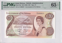 Saint Helena, 20 Pounds, 1986, UNC, p10a
UNC
PMG 65 EPQQueen Elizabeth II Portrait
Estimate: USD 50 - 100