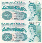 Saint Helena, 5 Pounds, 1998, UNC, p11a, (Total 2 consecutive banknotes)
UNC
Queen Elizabeth II Portrait
Estimate: USD 20 - 40
