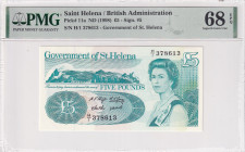 Saint Helena, 5 Pounds, 1998, UNC, p11a
UNC
PMG 68 EPQHigh ConditionQueen Elizabeth II Portrait
Estimate: USD 30 - 60