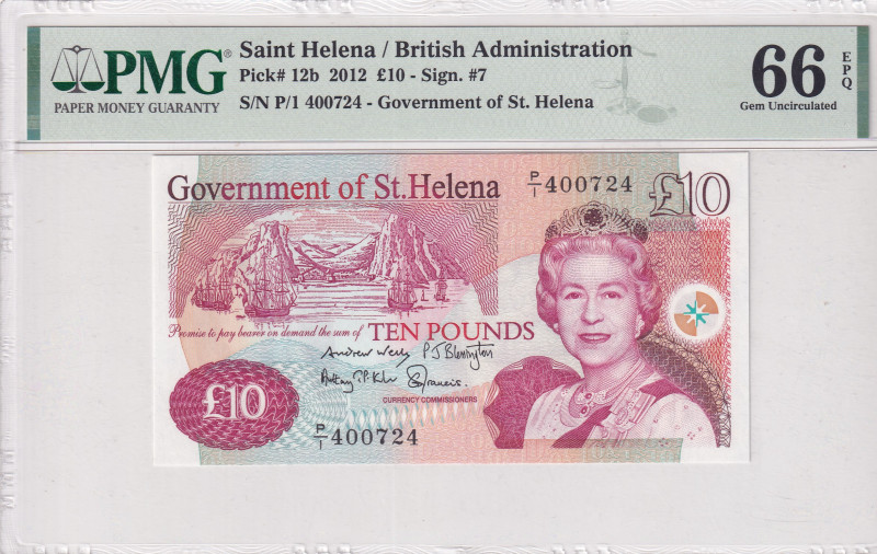 Saint Helena, 10 Pounds, 2012, UNC, p12b
UNC
PMG 66 EPQQueen Elizabeth II Port...