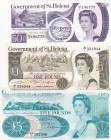 Saint Helena, 50 Pence-1-5 Pounds, 1976/1981, UNC, p5; p7; p9, (Total 3 banknotes)
UNC
Queen Elizabeth II PortraitLight handling
Estimate: USD 50 -...