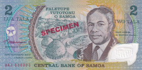 Samoa, 2 Tala, 1990, UNC, p31s, SPECIMEN
UNC
Commemorative banknote, polymer
Estimate: USD 25 - 50