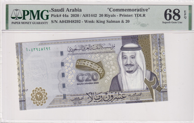 Saudi Arabia, 20 Riyals, 2020, UNC, p44a
UNC
PMG 68 EPQHigh Condition, Commemo...