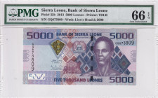 Sierra Leone, 5.000 Leones, 2013, UNC, p32b
UNC
PMG 66 EPQ
Estimate: USD 25 - 50