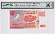 Singapore, 10 Dollars, 1976, UNC, p11b
UNC
PMG 66 EPQ
Estimate: USD 50 - 100