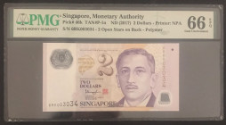 Singapore, 2 Dollars, 2017, UNC, p46k
UNC
PMG 66 EPQ
Estimate: USD 25 - 50