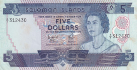 Solomon Islands, 5 Dollars, 1977, AUNC, p6b
AUNC
Light stainedQueen Elizabeth II Portrait
Estimate: USD 25 - 50