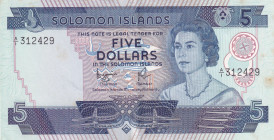 Solomon Islands, 5 Dollars, 1977, AUNC, p6b
AUNC
Light stainedQueen Elizabeth II Portrait
Estimate: USD 25 - 50