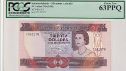 Solomon Islands, 20 Dollars, 1981, UNC, p8
UNC
PCGS 63 PPQQueen Elizabeth II Portrait
Estimate: USD 200 - 400