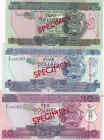 Solomon Islands, 2-5-10 Dollars, 2004/2011, UNC, p25s; p26s; p27s, SPECIMEN
UNC
(Total 3 banknotes)
Estimate: USD 30 - 60