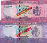 Solomon Islands, 10-20 Dollars, 2017, UNC, p33s; p34s, SPECIMEN
UNC
(Total 2 banknotes)
Estimate: USD 25 - 50