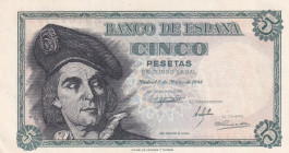 Spain, 5 Pesetas, 1948, UNC, p136a
UNC
There is a crack in the lower left corner.
Estimate: USD 20 - 40