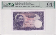 Spain, 25 Pesetas, 1954, UNC, p147a
UNC
PMG 64 EPQ
Estimate: USD 100 - 200