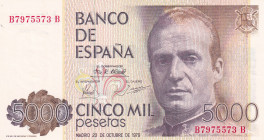 Spain, 5.000 Pesetas, 1979, UNC, p160
UNC
Light handling
Estimate: USD 50 - 100