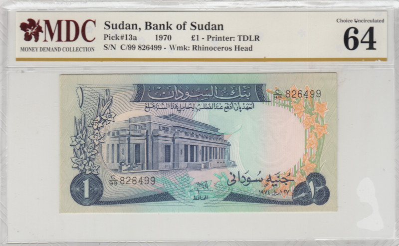 Sudan, 1 Pound, 1970, UNC, p13a
UNC
MDC 64
Estimate: USD 25 - 50