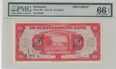 Suriname, 10 Gulden, 1941/42, UNC, p89s
UNC
PMG 66 EPQ
Estimate: USD 600 - 1200
