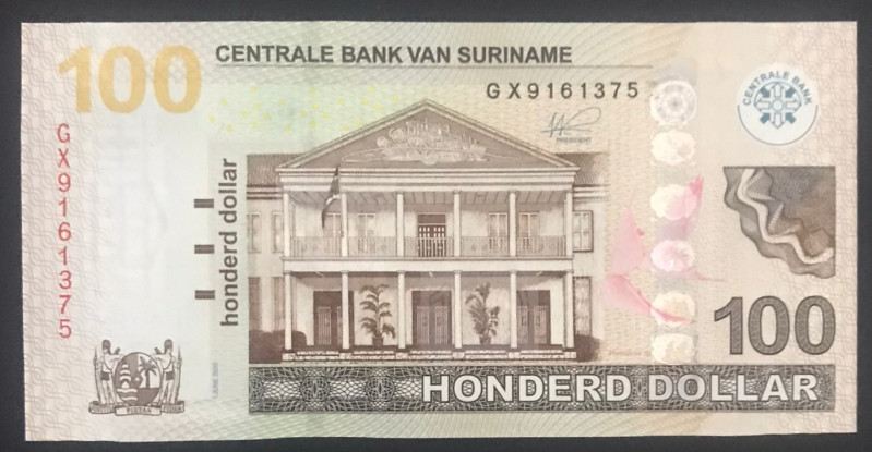 Suriname, 100 Dollars, 2020, UNC, p166e
UNC
Estimate: USD 30 - 60