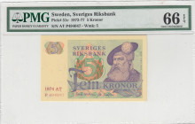 Sweden, 5 Kronor, 1974, UNC, p51c
UNC
PMG 66 EPQ
Estimate: USD 25 - 50