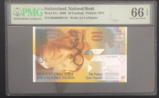 Switzerland, 10 Franken, 2008, UNC, p67c
UNC
PMG 66 EPQ
Estimate: USD 30 - 60