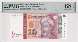 Tajikistan, 10 Somoni, 2018, UNC, p24c
UNC
PMG 68 EPQ
Estimate: USD 20 - 40