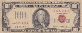 United States of America, 100 Dollars, 1966, VF, p384b
VF
Red sealThere are stains and split
Estimate: USD 125 - 250