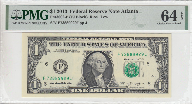 United States of America, 1 Dollar, 2013, UNC, p537
UNC
PMG 64 EPQ
Estimate: ...