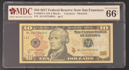 United States of America, 10 Dollars, 2017, UNC, p545B
UNC
MDC 66 GPQ
Estimate: USD 30 - 60
