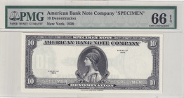 United States of America, 10 Dollars, 1929, UNC, SPECIMEN
UNC
PMG 66 EPQ
Estimate: USD 200 - 400