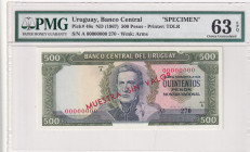 Uruguay, 500 Pesos, 1967, UNC, p48s, SPECIMEN
UNC
PMG 63 EPQ
Estimate: USD 100 - 200