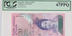 Venezuela, 20 Bolivares, 2013, UNC, p91f
UNC
PCGS 67 PPQHigh Condition
Estimate: USD 20 - 40