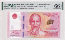 Viet Nam, 100 Dông, 2016, UNC, p125
UNC
PMG 66 EPQCommemorative banknote
Estimate: USD 25 - 50