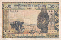 West African States, 500 Francs, 1959/1964, VF, p102Aj
VF
"A'' Ivory CoastThere are stains and split
Estimate: USD 20 - 40