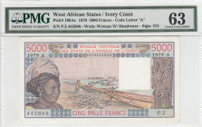 West African States, 5.000 Francs, 1979, UNC, p108Ac
UNC
PMG 63"A'' Ivory Coast
Estimate: USD 80 - 160