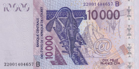 West African States, 10.000 Francs, 2022, UNC, p218B
UNC
"B" for Benin (Dahomey)
Estimate: USD 25 - 50