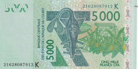 West African States, 5.000 Francs, 2021, UNC, p717K
UNC
"K'' Senegal
Estimate: USD 20 - 40