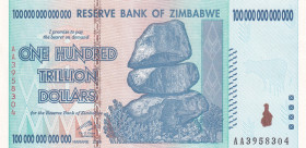 Zimbabwe, 100 Trillion Dollars, 2008, UNC, p91
UNC
Estimate: USD 100 - 200