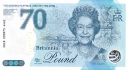 Fantasy Banknotes, 70 Pounds, 2022, UNC, 
UNC
The Queen's Platinum Jubilee(1952-2022)
Estimate: USD 10 - 20