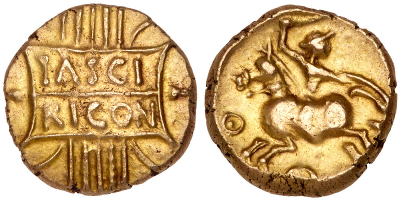 Britain, Trinovantes and Catuvellauni. Tasciovanus. Gold Stater (5.50 g), ca. 25...