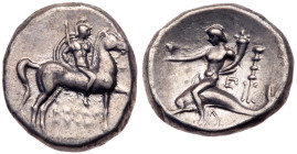 Calabria, Taras. Silver Nomos (6.42 g), ca. 272-240 BC. VF