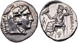 Macedonian Kingdom. Alexander III 'the Great'. Silver Drachm (4.21 g), 336-323 BC. EF