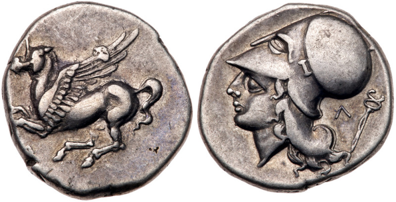 Akarnania, Anaktorion. Stater (8.70 g), ca. 320-280 BC. Pegasos flying left; bel...