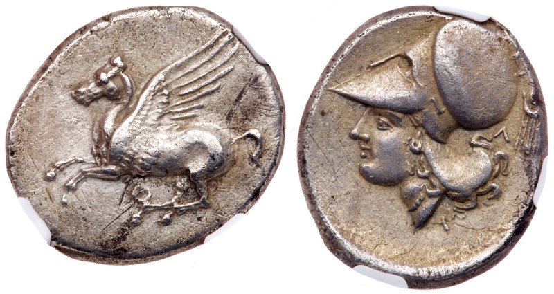 Akarnania, Thyrreion. Silver Stater (8.18 g), ca. 320-280 BC. Pegasos flying lef...