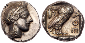 Attica, Athens. Silver Tetradrachm (16.69 g), ca. 454-404 BC. EF