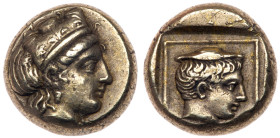 Lesbos, Mytilene. Electrum Hekte (2.53 g), ca. 412-378 BC. EF