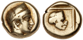 Lesbos, Mytilene. Electrum Hekte (2.42 g), ca. 412-378 BC. VF