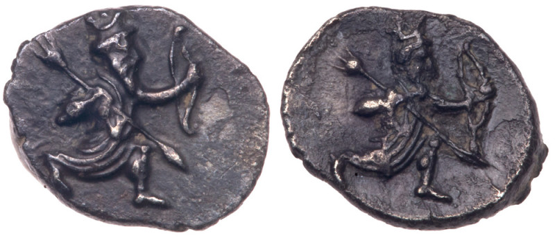 Cilicia, Uncertain mint. Silver Obol (0.70 g), 4th century BC. Persian king or h...