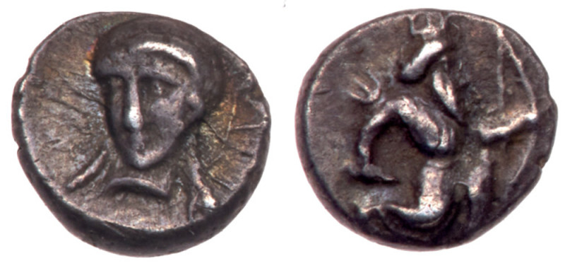 Cilicia, Uncertain mint. Silver Tetartemorion (0.19 g), 4th century BC. Persian ...