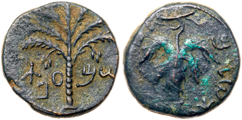 Judaea, Bar Kokhba Revolt. &AElig; Medium Bronze (9.83 g), 132-135 CE. Undated, ...