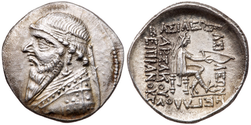 Parthian Kingdom. Mithradates II. Silver Drachm (4.00 g), ca. 123-88 BC. Rhagai,...